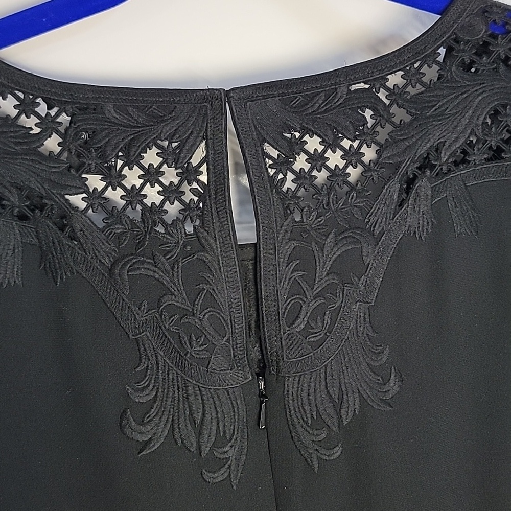 ETCETERA BLACK LACE EMBROIDERED SHEATH DRESS SZ 12 - Picture 6 of 10